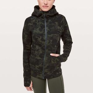VEUC Lululemon Scuba Hoodie *Light Cotton Fleece camo gator green 🐊